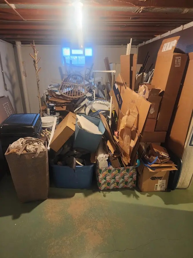 Roll-off dumpster container at job site for 20 Yard Dumpster Rental in Grand Mound